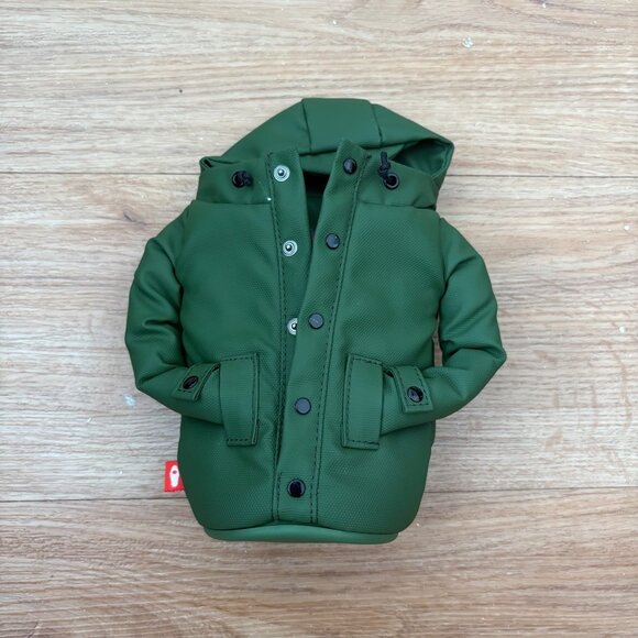 Puffin Drinkwear The Raincoat Insulated Tan Can & Bottle Coozie Green Olive NWT - Picture 1 of 6